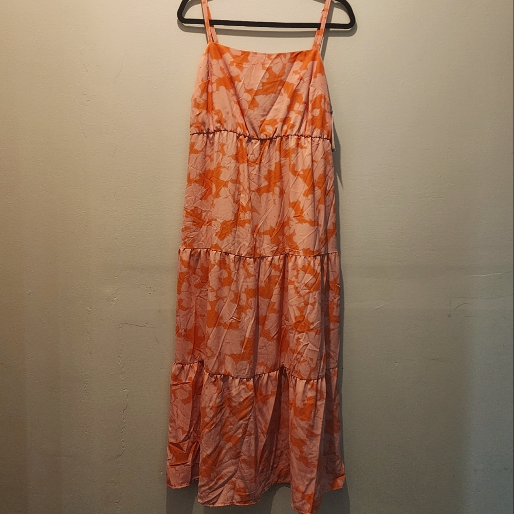Smocked back maxi dress Large